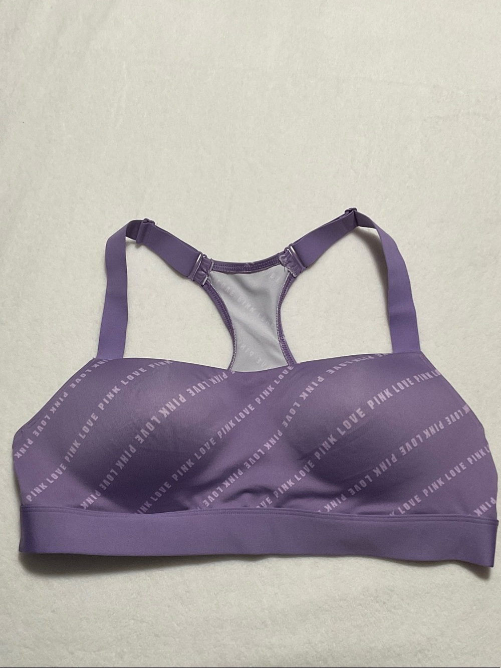 PINK Victoria's Secret Lavender Racerback Seamless Sports Bra